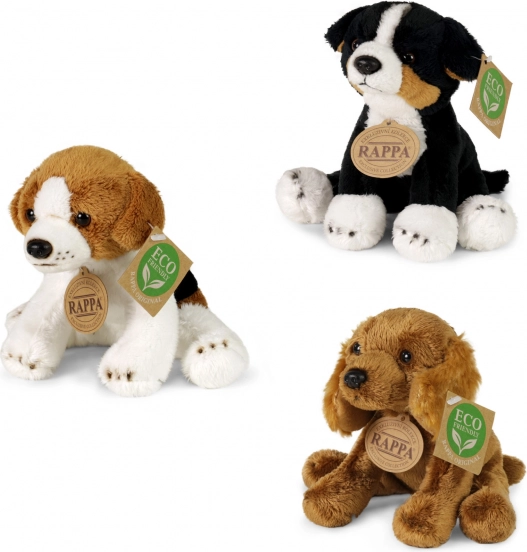 Perro de peluche sentado 14 cm ECO-FRIENDLY RAPPA