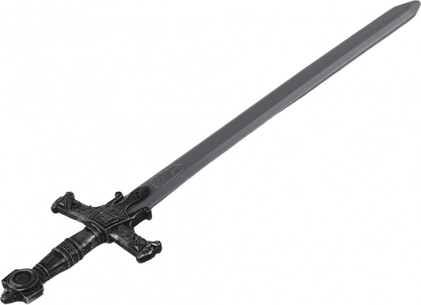 Espada de guerrero de plástico con empuñadura decorada y sonidos 80 cm