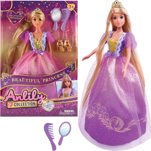 Muñeca de moda con vestido de princesa 32 cm