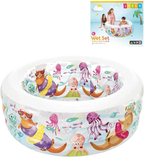 Piscina infantil hinchable con nutrias de 152 × 56 cm