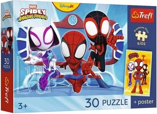 Puzle premium para niños Spidey en acción 30 piezas