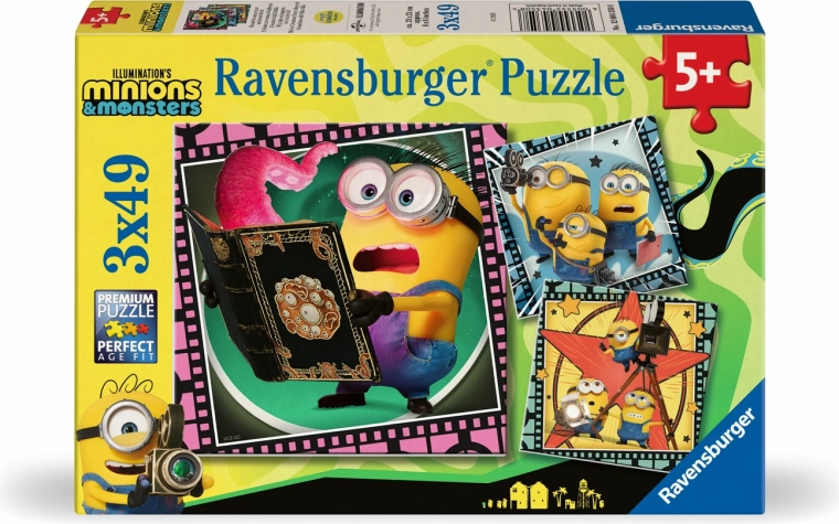 Puzzle Ravensburger Minions y monstruos 3x49 piezas