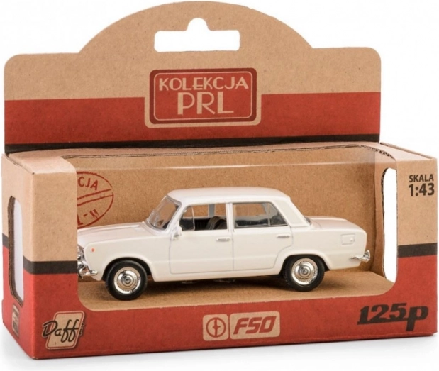 Modelo de coche PRL FIAT 125p blanco 1:43