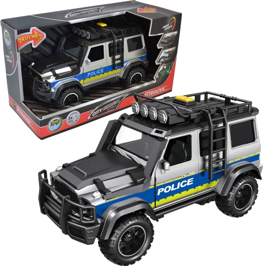 Coche de policía todoterreno 1:14 City Service Car con luces y sonidos