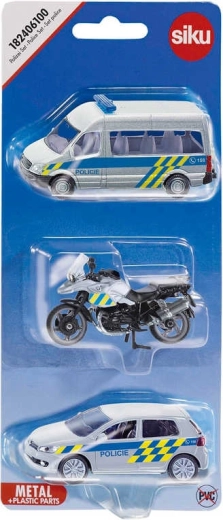 Set policial Siku de coches y moto – versión checa
