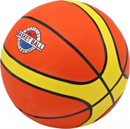 Balón de baloncesto 7–9 lbs, naranja‑amarillo, tamaño 7