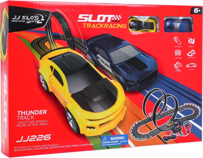 Pista de coches de carreras Track Sport, longitud del circuito 308 cm