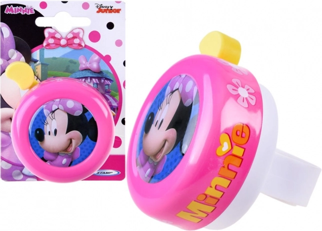 Timbre infantil para bicicleta Minnie Mouse 55 mm, rosa‑morado