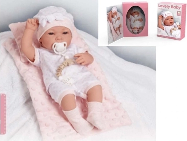 Muñeca bebé en portabebés de 38 cm