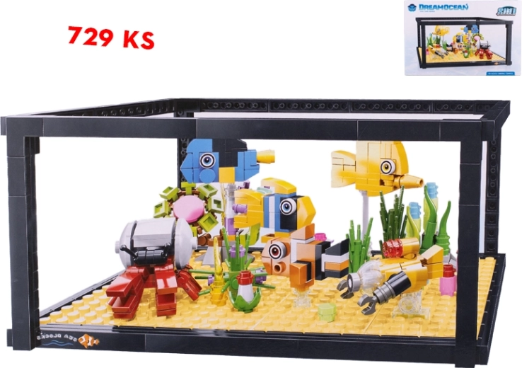 Set de construcción acuario de 729 piezas