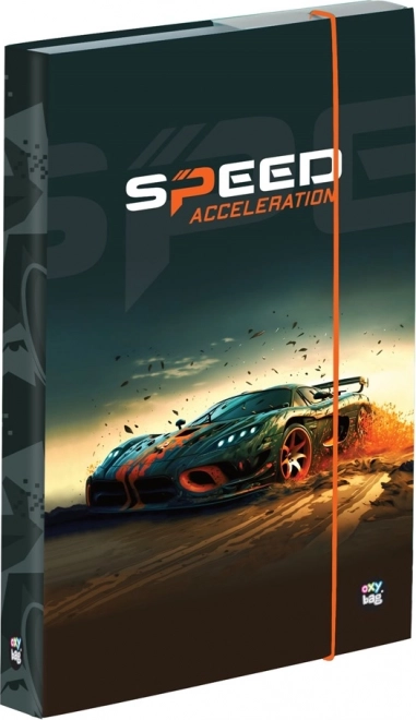 Caja para cuadernos A4 con motivo de coche