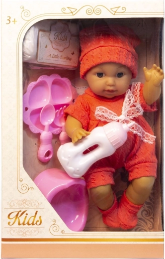 Muñeca bebé con accesorios, bebe y hace pipí - 1 unidad