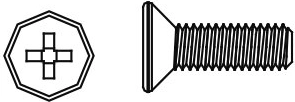 Tornillos M3x10 con cabeza avellanada para Skull-Nightstorm (8 uds) Jamara