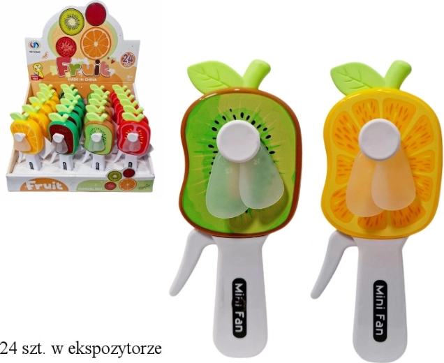 Ventilador de plástico con forma de fruta