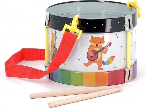 Tambor infantil con animalitos