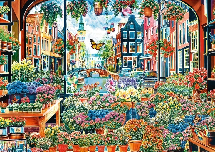 Puzzle TREFL Floristería en Ámsterdam 2000 piezas