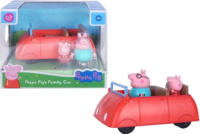 Coche familiar de Peppa Pig con 2 figuritas