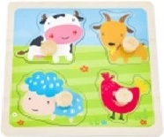 Puzzle de madera Babu granja para niños