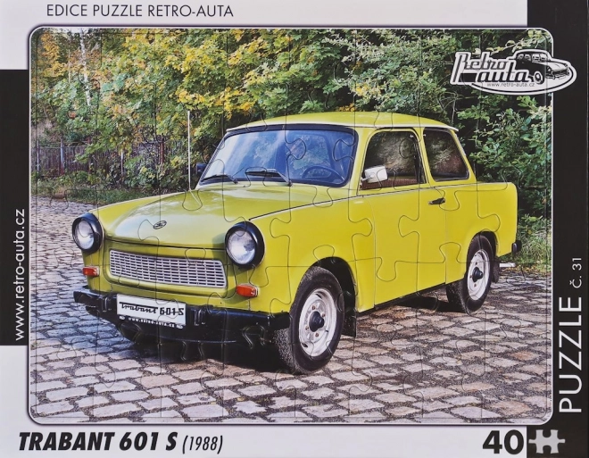 Puzzle de coches retro Trabant 601 S, 40 piezas