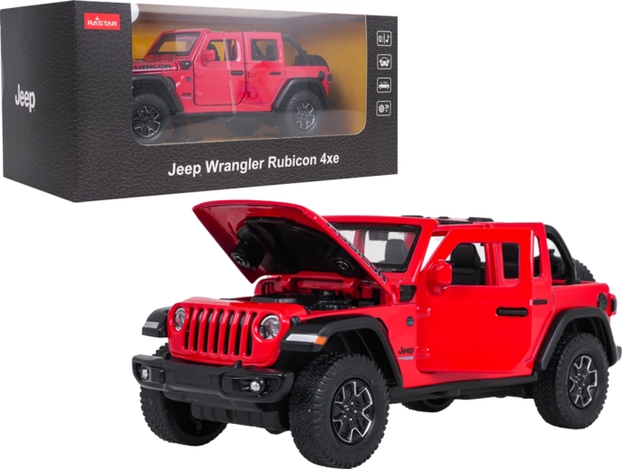 Modelo metálico Jeep Wrangler Rubicon 1:32 rojo RASTAR