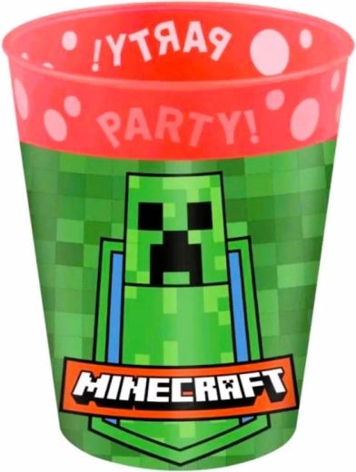 Vaso de plástico Minecraft - 1 unidad