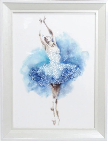 Cuadro con bailarina en marco 24 × 34 cm