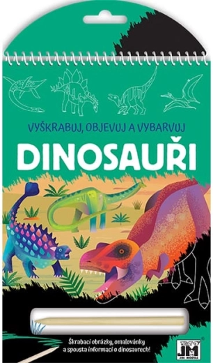 Raspa, descubre y colorea: dinosaurios