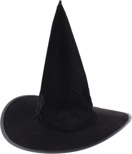 Sombrero infantil de bruja de material flocado, talla S