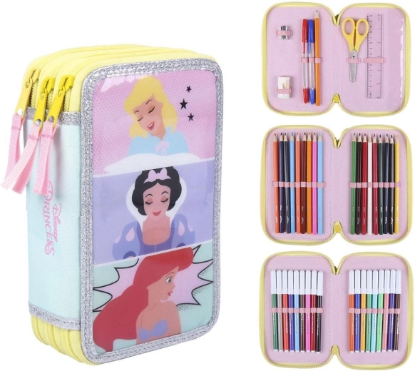 Estuche equipado de tres pisos Disney Princesas
