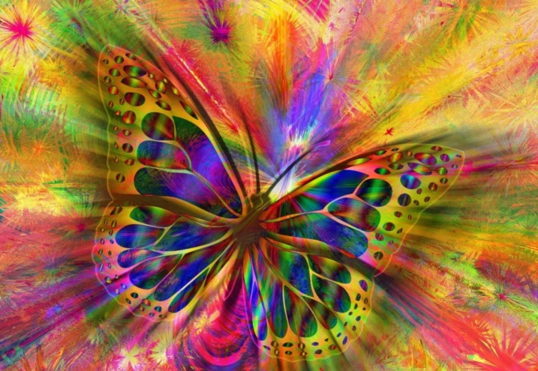 Puzzle Mariposa multicolor 1000 piezas
