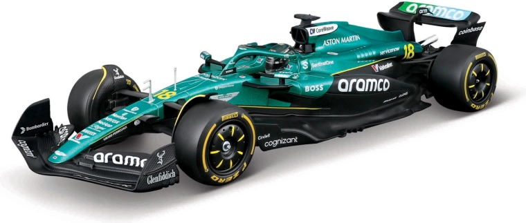 Bburago race f1 Aston Martin AMR25 2025 Lance Stroll 1:24 en caja decorativa