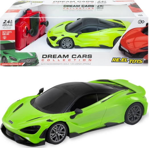 Reel Toys McLaren 765LT coche RC con control remoto 1:24 verde 17 cm - 1 unidad