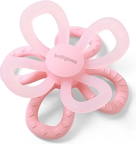 Mordedor de silicona Babyono Flower azul