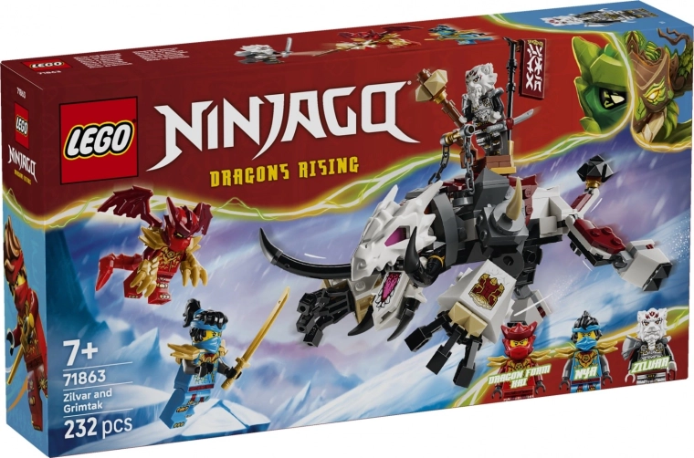 LEGO NINJAGO Zilvar y la bestia dragón Grimtak
