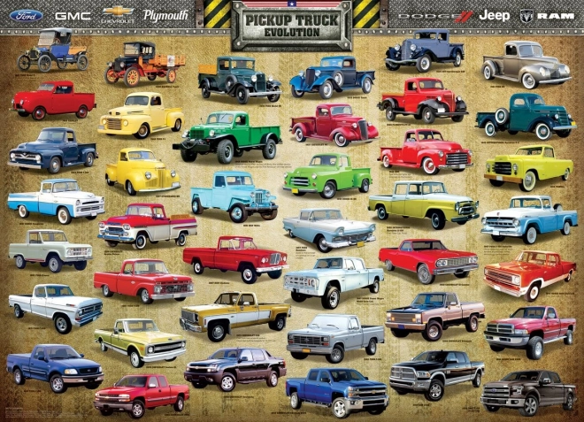 Puzzle EUROGRAPHICS evolución de las pick-ups 1000 piezas