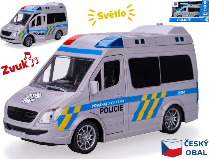 Coche de policía CZ 1:20 con luces y sonidos