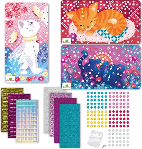 Stick & Fun mosaico pequeño gatos