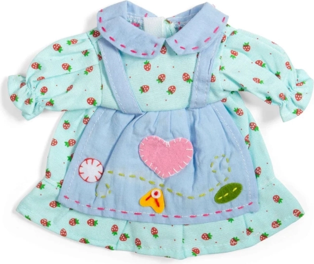 Bigjigs Toys vestido azul con fresas para muñeca de 28 cm