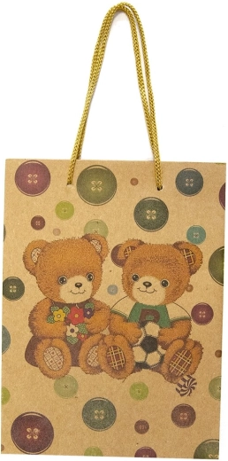 Bolsa de regalo con motivo de osos 15 × 6 × 20 cm