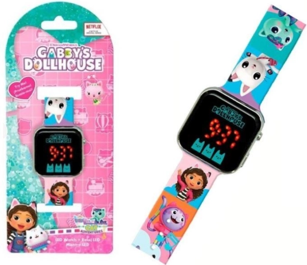 Reloj LED infantil GABIN KOČIČÍ DOMEK