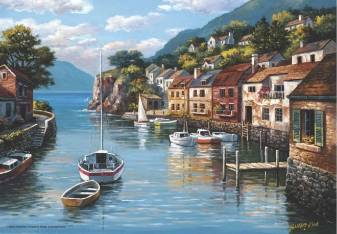 Puzzle Aldea sobre el agua 500 piezas