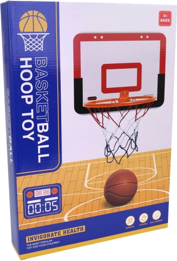 Set de baloncesto infantil con aro, balón y bomba 40 × 26 cm