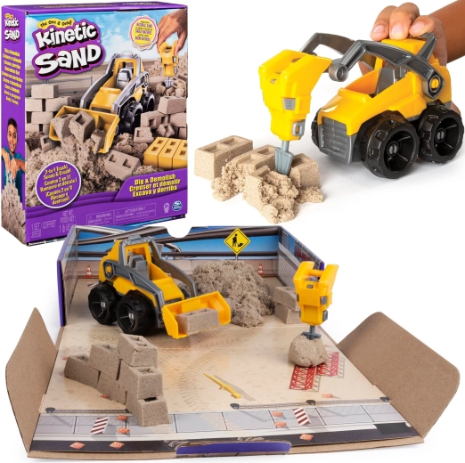 Spin Master Kinetic Sand arenero de construcción con camión volquete 545 g
