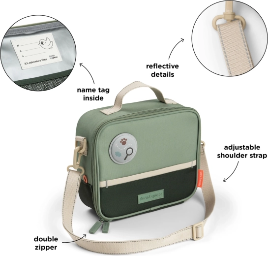 Bolsa térmica para almuerzo Done by Deer Tiny trails verde 4 l
