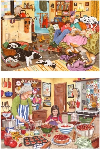 Puzzle Corazón del hogar, 2 x 500 piezas grandes