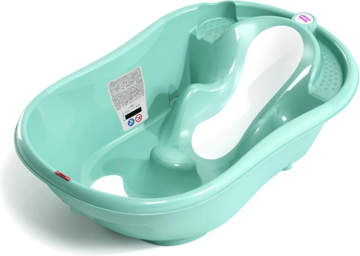 Bañera infantil antideslizante evolutiva OK Baby Onda Evolution 0–12 meses, azul cielo