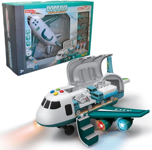 Avión con garaje y accesorios