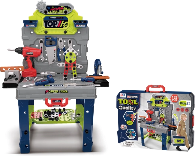 Banco de trabajo infantil plegable con accesorios Sparkys