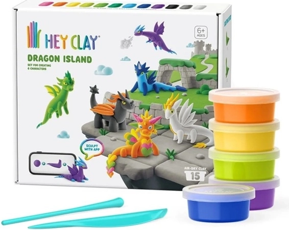 HeyClay isla de los dragones – set creativo de plastilina