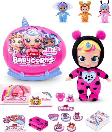 ZURU Rainbocorns Babycorns serie 1 bebé con accesorios (15+ sorpresas) - 1 unidad
